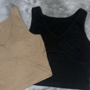 Tan and black crops